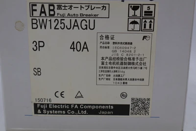 NEW FUJI ELECTRIC BW125JAGU-3P040SB