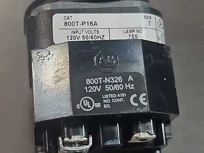 Allen-Bradley 800T-P16A Ser T Red Pilot Light, 120V, 50/60Hz. Loc4D39