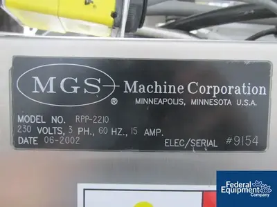 USED MGS MGS Pick N Place Unit, Model RPP-2210