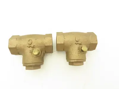Nibco 1" FNPT Bronze Swing Check Valve T-Pattern Female Threaded  Lot of 2