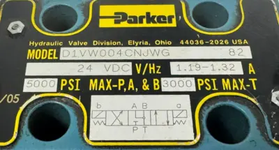 USED PARKER D81VW004C4NJWG-82 CONTROL VALVE D1VW004CNJWG-82