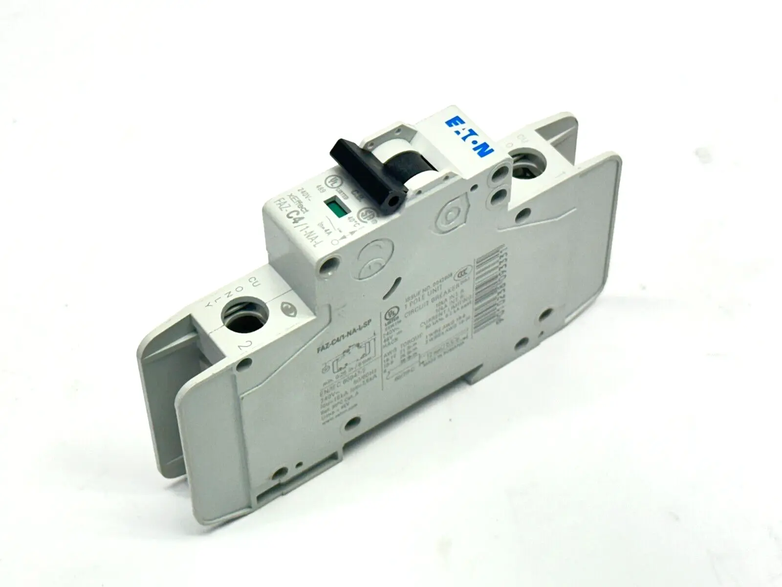 FAZ-C4/1-NA-L-SP | Eaton  Circuit Breaker 1-Pole 4A 240V - Used