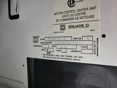 USED SQUARE D MODEL 6