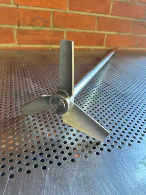 Used 39" STAINLESS STEEL MIXING SHAFT 1" DIAMETER W/ 7" IMPELLER Agitator Shaft California US | Equipment Lab #1413974