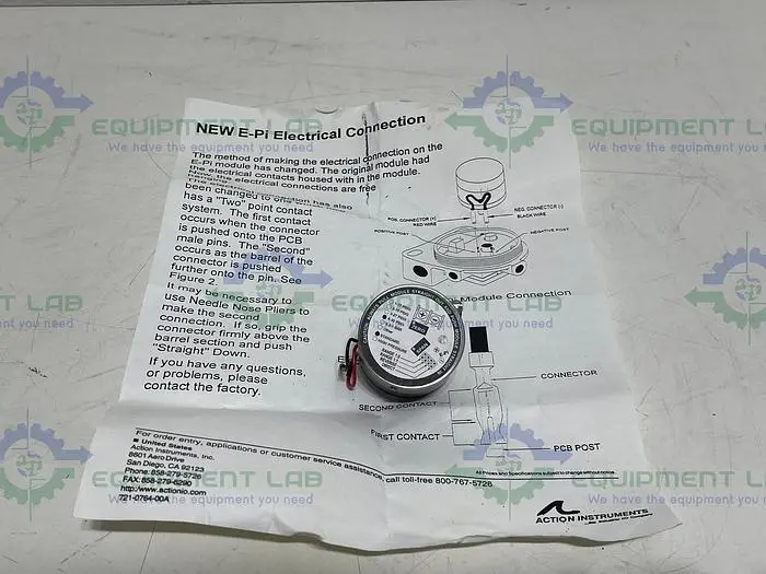 NEW ACTION INSTRUMENTS E-PI ELECTRICAL CONNECTION 6-30 PSIG