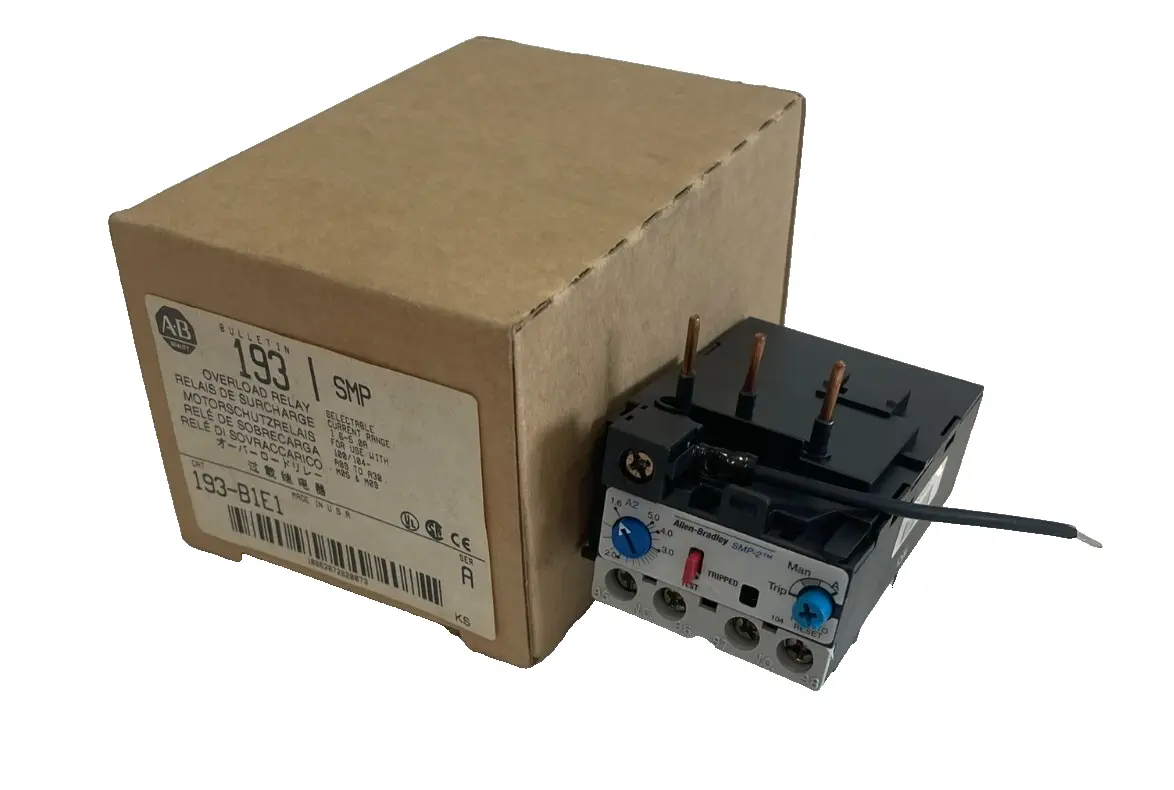 A / B 193-B1E1 OVERLOAD RELAY SER. A RANGE 1.6-5.0A 193B1E1 NEW, SURPLUS