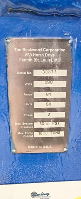 Used 2004 BECKWOOD 4P1000F4860 Rubber Pad Presses California US | Sterling Machinery Exchange #1467625