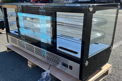 171-0293 Black Countertop Self Contained Full Service Case Cooler