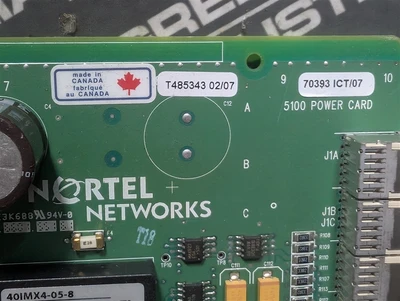 Nortel Networks NTPM53AA OPTera Metro 5100 Power Card Used