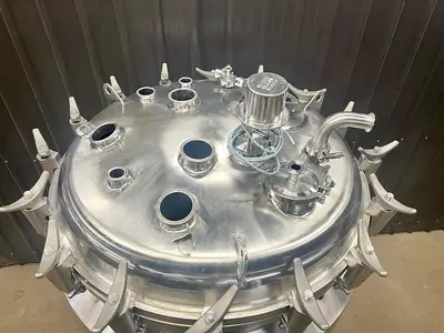 Used 250 Gallon Tank (Reactor), 316 Stainless Steel, Full Vacuum, With Agitator