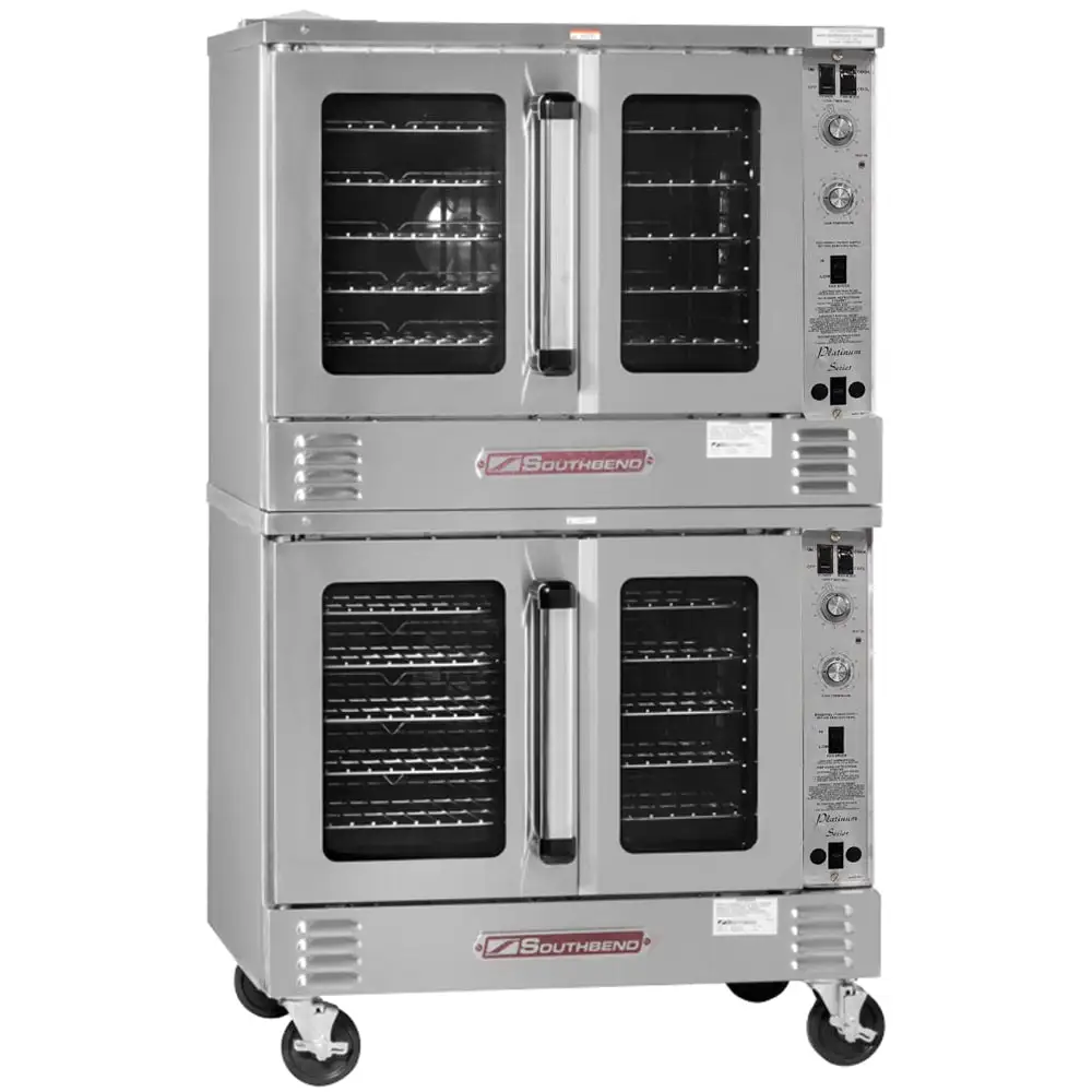 Southbend PCG180B/SI Platinum Bakery Depth Double Full Size Liquid Propane Convection Oven - 90,000 BTU