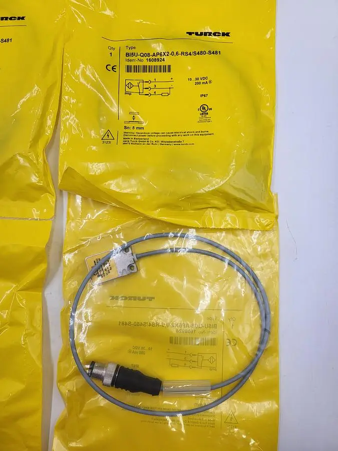 New | in-Stock TURCK TURCK PROXIMITY SENSOR BI5U-Q08-AP6X2-0 *NEW SEALED BAG* Proximity Sensors | ND Industrial Surplus #1225346