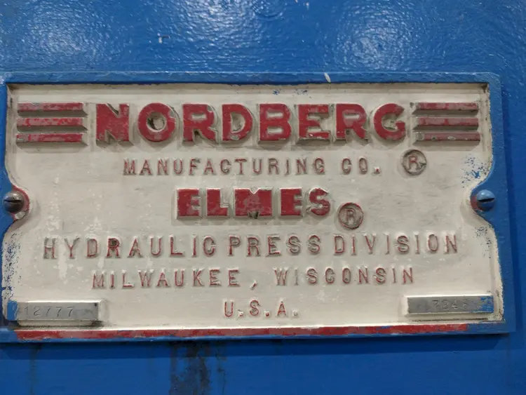 Used NORDBERG 12777 Hydraulic Presses Ohio US | Yoder Brothers machinery #89161