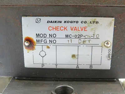 Daikin JSO-G02-2BA-20-N Solenoid Valve 100VAC W/MC-02P-05-10 Check Valve