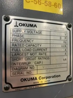 Used 2011 OKUMA LOC650B8 2SC 1750 CNC Lathes Ohio US | HGR 24 #1329046