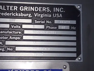 USED 2002 WALTER GRINDERS MPP