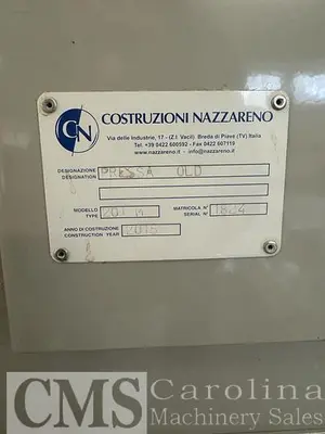 USED 2015 COSTRUZIONI NAZZARENO MODEL 201 M LOG PRESS BRIQUETTE MACHINE