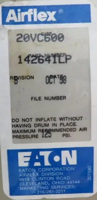 Eaton Cluth 20" Airflex 20VC600, New