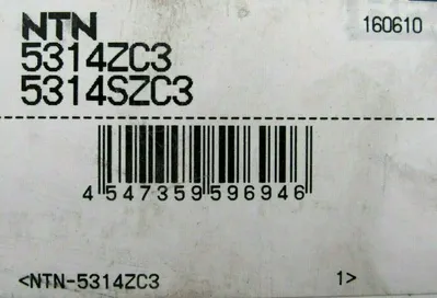 NEW NTN 5314ZC3 BEARING 5314SZC3