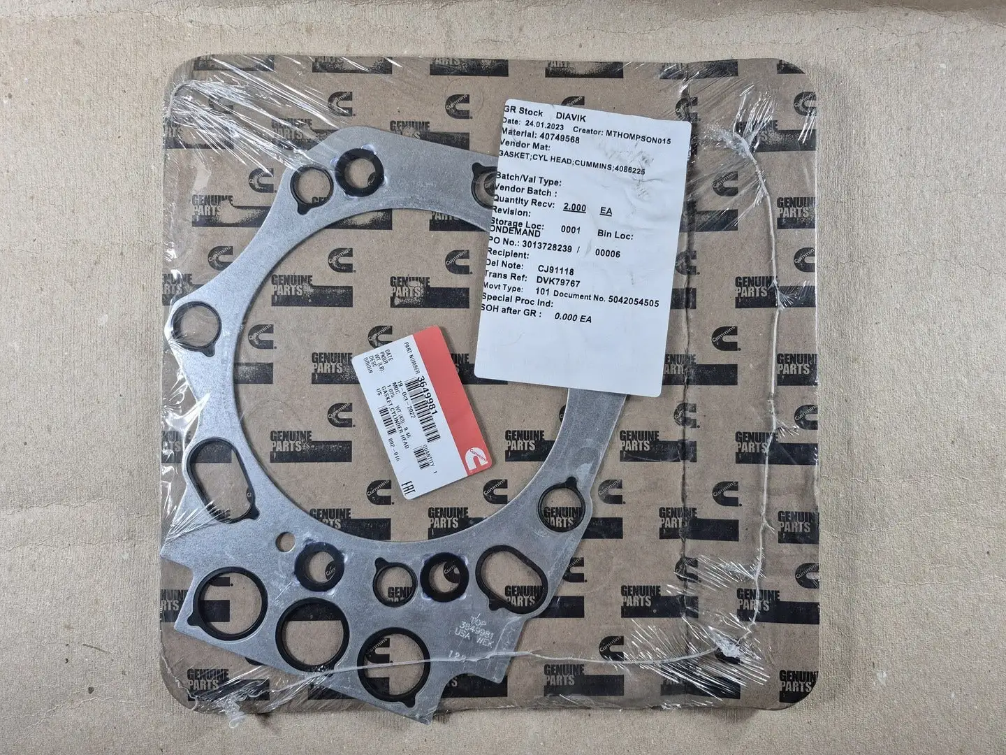 NEW CUMMINS 3649981