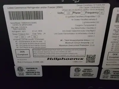 NEW 2014 HILLPHOENIX HVI3305RE