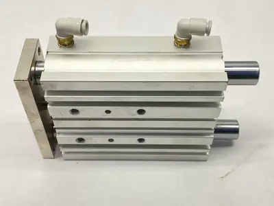 USED SMC COMPACT GUIDE CYLINDER, 25MM BORE, 75MM STROKE