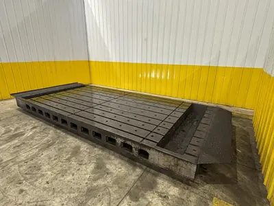 209" X 88" X 22" INGERSOL HEAVY DUTY STEEL T SLOT PRECISION TABLE LAYOUT PLATE: YOBRO #24018