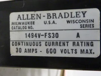 USED ALLEN BRADLEY 1494V-DS30 SER A