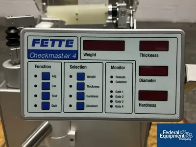 USED Fette Fette Checkmaster 4.1 Tablet Tester