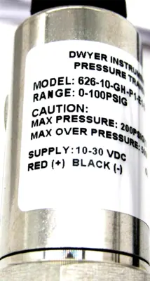 NEW DWYER 626-10-GH-P1-E1-S1 PRESSURE TRANSMITTER 62610GHP1E1S1