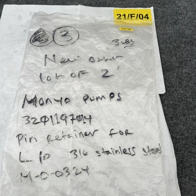 New | in-Stock Monyo 320-1197-014 Pump Parts California US | Davliegogo LLC #1705766