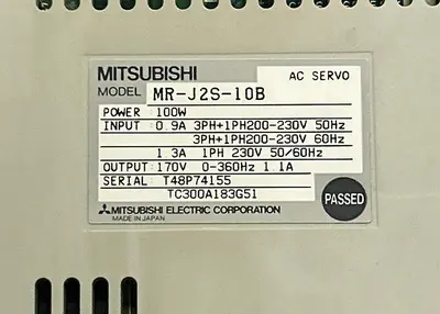 USED MITSUBISHI ELECTRIC MR-J2S-10B