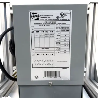 Hammond HPS Fortress C1F003EES 3kVA Transformer 1PH 120/240V with mount assembly