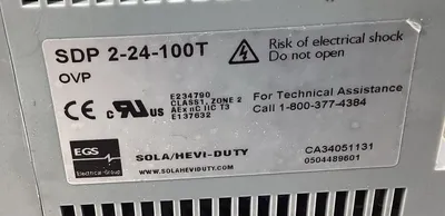 SOLA SDP 2-24-100T Power Supply Out:24VDC 4D-27