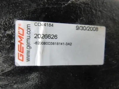 GEMU 620080D3818141-3A2 3" pneumatically operated 2/2-way diaphragm valve