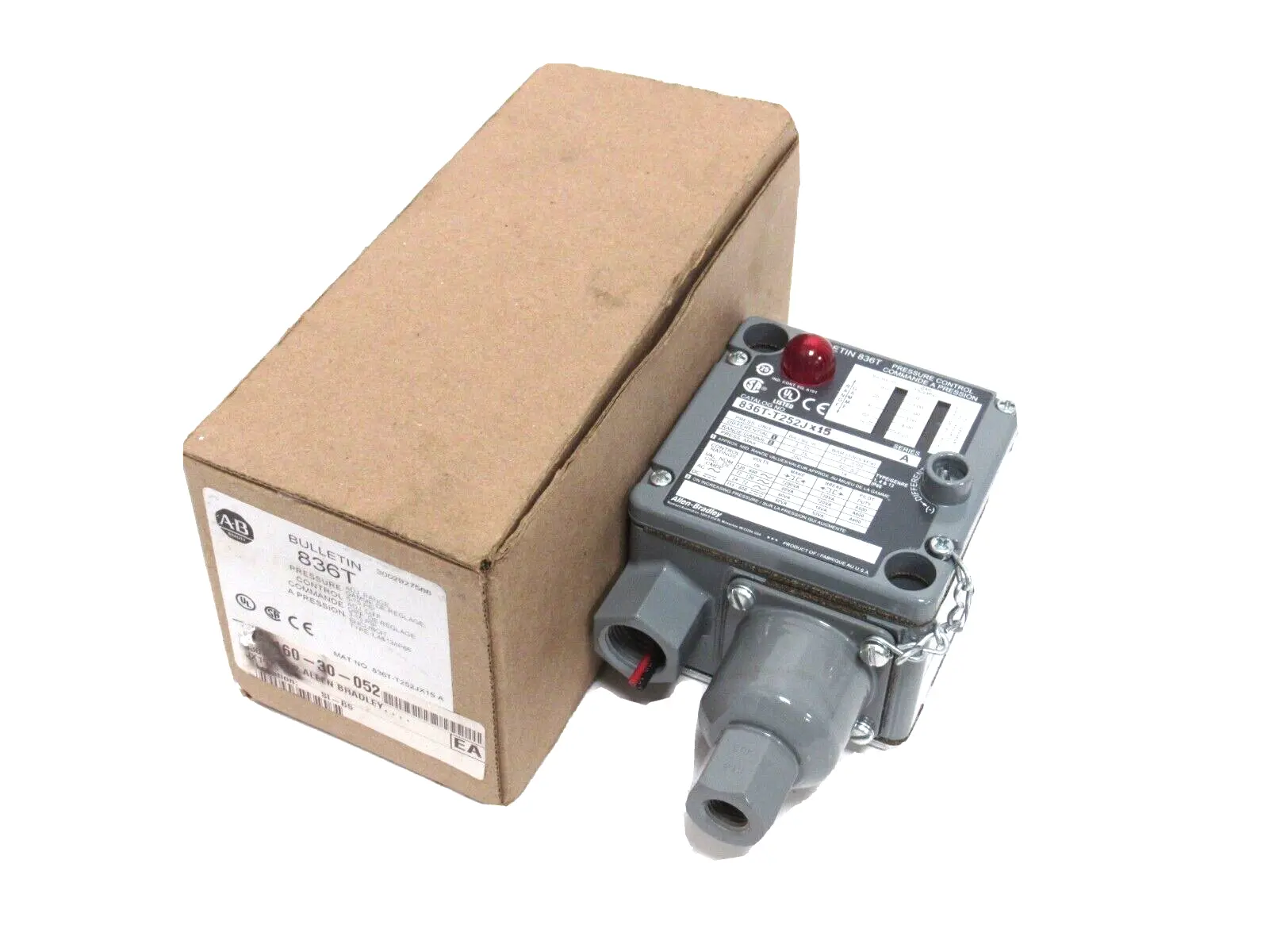 NEW ALLEN BRADLEY 836T-T252JX15 PRESSURE CONTROL SWITCH SER.A 836TT252JX15