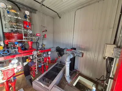 Containerized Foam Fire Suppression System w/ Deluge Valve, Potter Controls & Piping Manifold