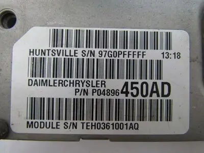 Daimler Chrysler P04896 450AD Engine Computer P97204897CS 04829205AC 58401K CAV1