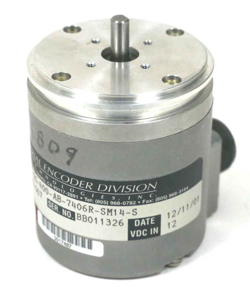BEI INDUSTRIAL L253F-F8-SS-400-AB-7406R-SM14-S ENCODER 924-01020-067