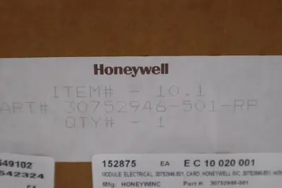 30752946-501-RP HONEYWELL BOARD NEW IN BOX STOCK G588