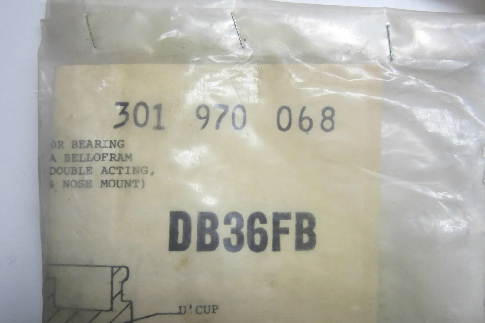 NEW BELLOFRAM 301-970-068 BEARING REPLACEMENT DB36FB 301970068