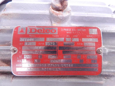Used DELCO _UNKNOWN_ A.C. Motors Texas US | OCO Industrial #1600144