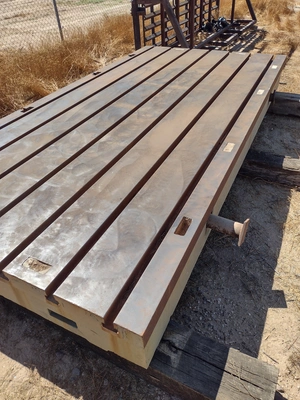 69" x 139" x 14" T-SLOTTED CAST IRON FLOOR PLATE #4185
