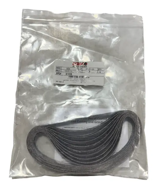 CGW 3/4" x 20-1/2" Sanding Belts 50 Grit Aluminum Oxide 10 Pack
