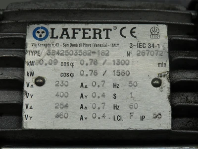 Used LAFERT _UNKNOWN_ A.C. Motors Texas US | OCO Industrial #1601238