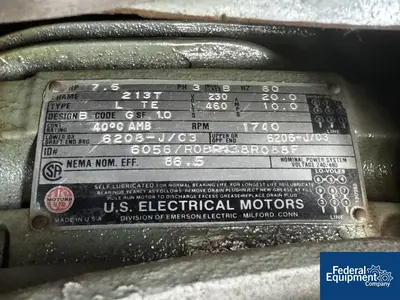 USED 1990 Myers 7.5 HP Myers Dual Shaft Vacuum Mixer, Model OOV550A-5-7.5, S/S