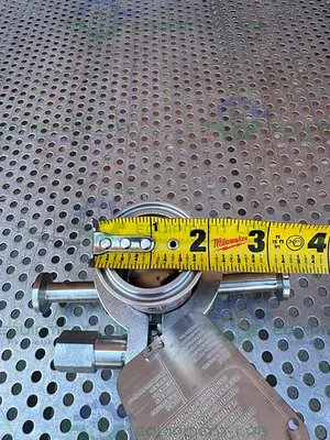 USED BS&B GR-C SAFETY HEAD 1 1/2" FITTING W/ 45 PSIG RUPTURE DISC,  1/2" TEE FITTING