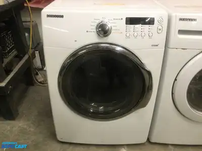 USED SAMSUNG FRONT LOAD WASHER AND ELECTRIC  STEAM DRYER SET ENERGY STAR HIGH EFFICIENCY