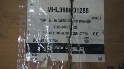 NEW SQUARE D MHL368001288 CIRCUIT BREAKER 800A