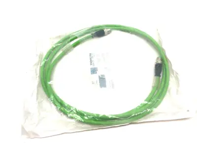 USED BECKHOFF DOUBLE ENDED ETHERCAT CABLE M12 4-PIN 2M